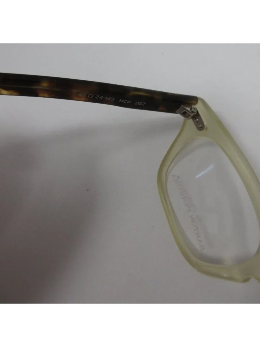 Barton Perreira Eyeglasses White Rectangular Rounded 47-24-149
